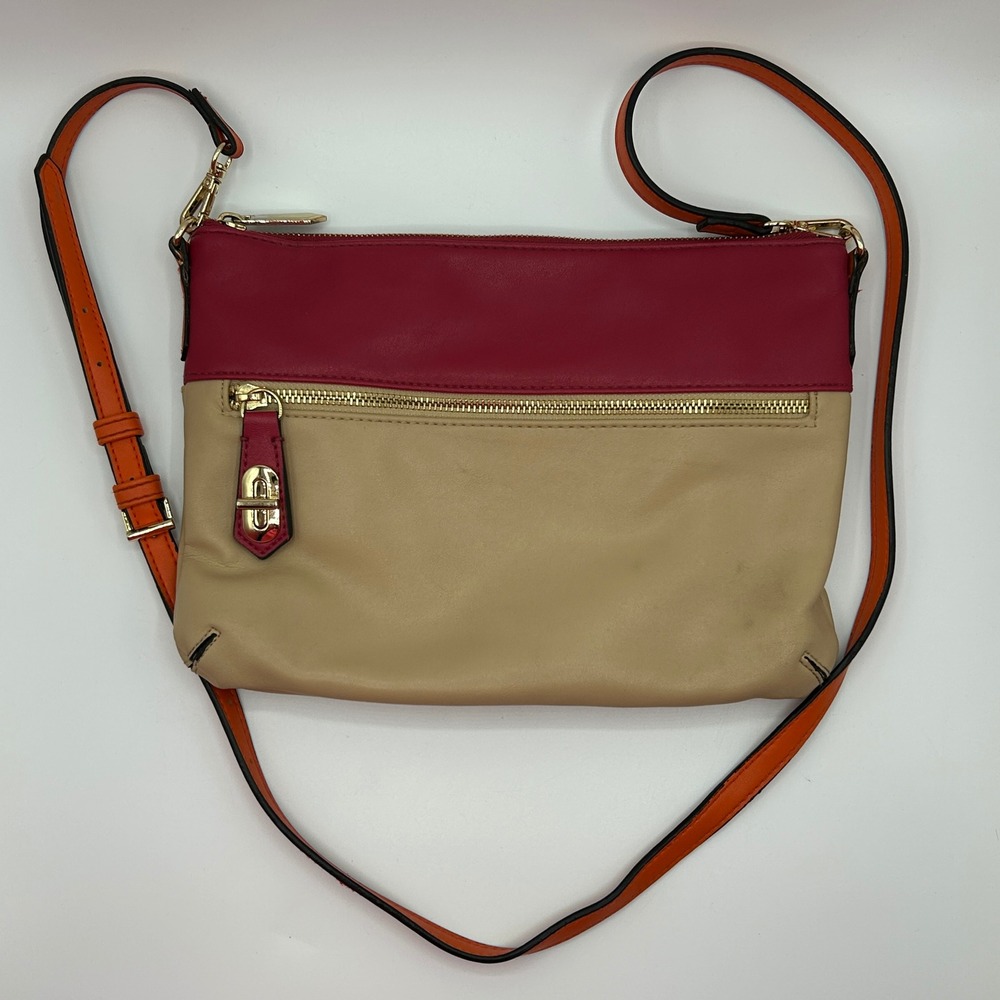 REED Modern American Luxury Colorblock Adjustable Crossbody Bag Faux Leather‎